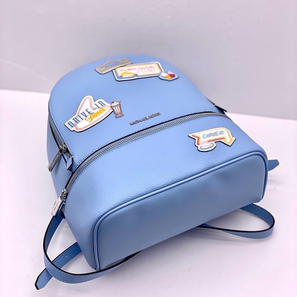 Michael Kors Blue Backpack with Patches - Picture 7 of 15